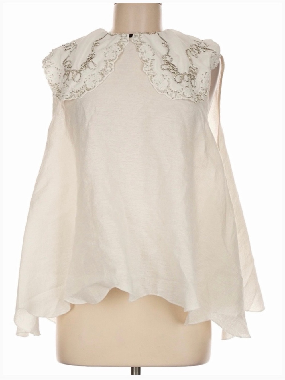 Sister Jane Ivory Beaded Lace-Collar Camisole
